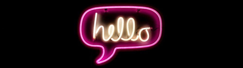 Neon sign Hello
