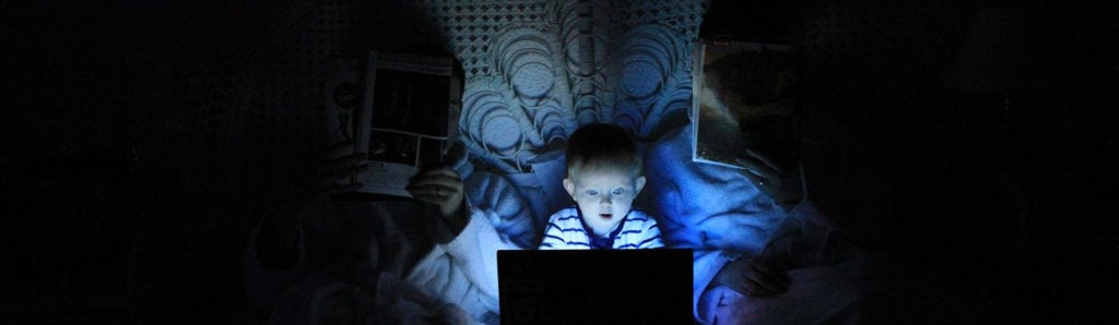 Child with laptop