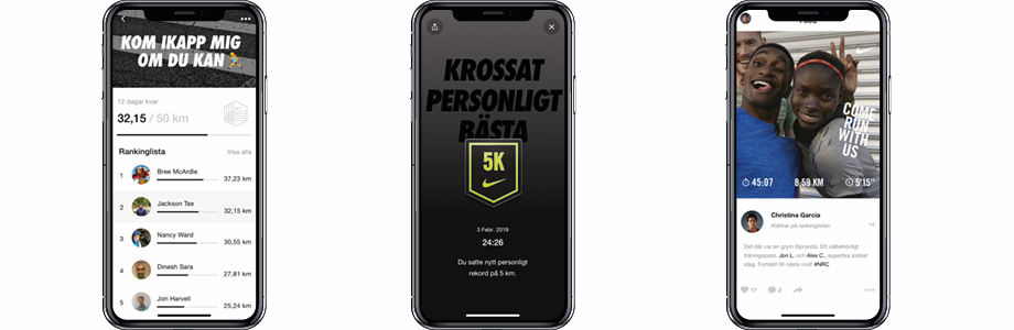 Nike Training Club i mobilen