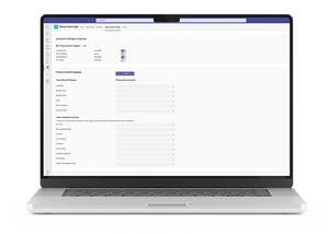Laptop med MS Teams integration